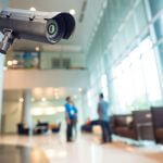 Bullet Security Camera situated to capture footage of a corridoor